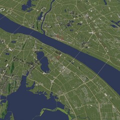 3D illustration of city and urban in Wuhan China