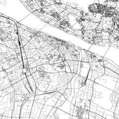 Naklejka premium 3D illustration of city and urban in Wuhan China