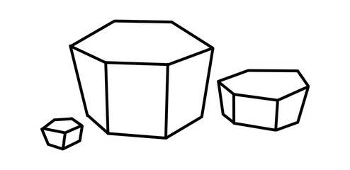 Doodle jewel. Vector icon of diamond shape isolated on a white. Hand drawn line illustration