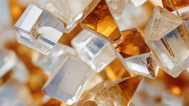 Microscopic view of calcium oxalate crystals in urine sample, medical science background mockup, laboratory diagnostics, urinary tract diseases.

