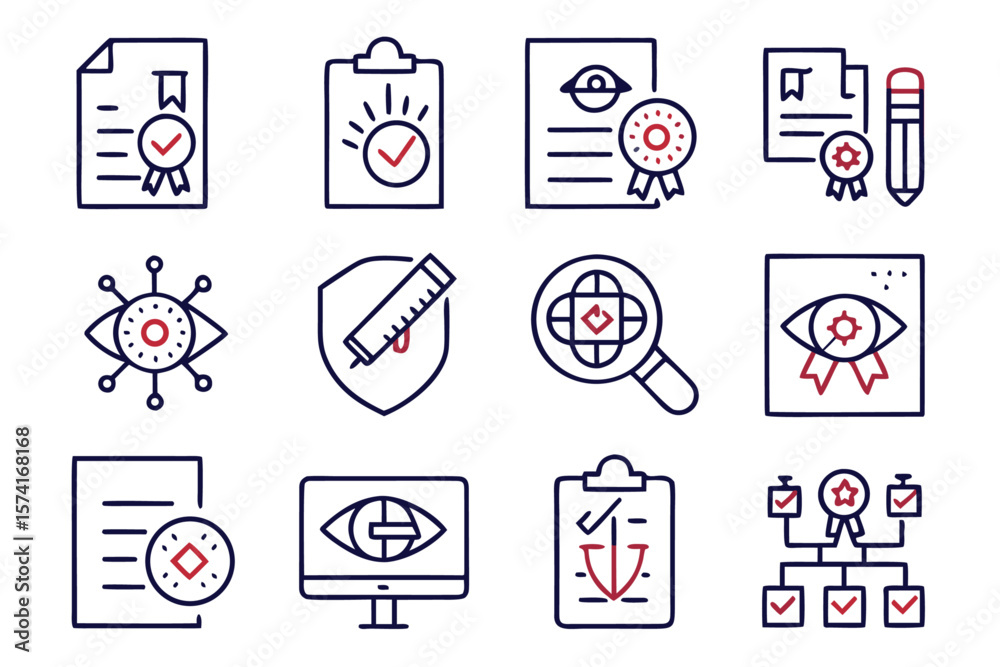 Poster comprehensive collection of essential web interface elements designed for quality assurance and user