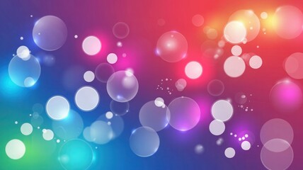 Abstract background with soft blue and red bokeh lights and sparkling particles