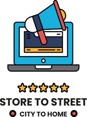 Store to Street is a logo for a store that sells items for the city