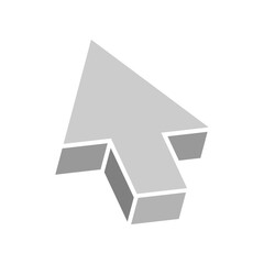 Gray arrow mouse cursor icon flat vector design