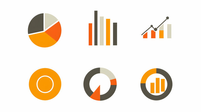 Orange and Gray Data Charts for Business Presentations