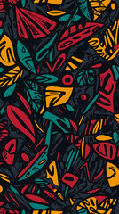 Abstract colorful pattern design, perfect for textile or wallpaper