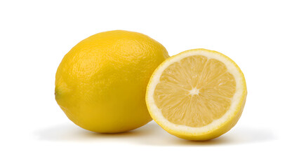 lemon on white background