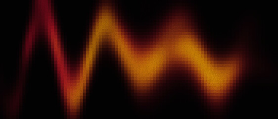 Wavy abstract illustration with fiery hues of red and gold against a dramatic dark background.