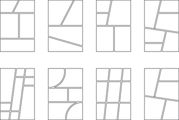 Geometric Collage Frame Layout Collection