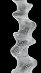 Abstract spiral textured design, likely fabric or textile, vertical. Possible use in design or fashion