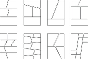 Geometric Collage Frame Layout Collection