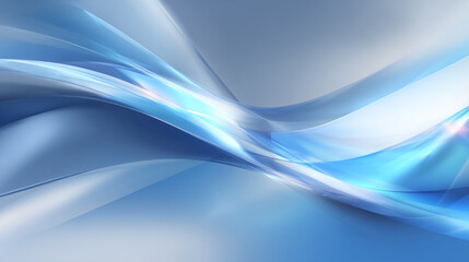 Abstract design for a business website header showcasing smooth waves in shades of blue, creating a modern and professional atmosphere