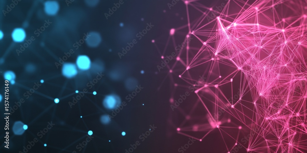 Poster dynamic interplay of crimson networked nodes and radiant connection matrix in visual data innovation