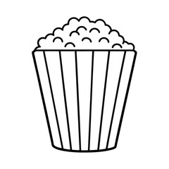 popcorn bucket outline icon for cinema or movie