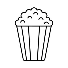 popcorn bucket outline icon for cinema or movie