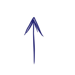 Marked arrow isolated on transparent background, Sketchy arrow chalk marker vector illustration