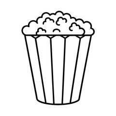 popcorn bucket outline icon for cinema or movie