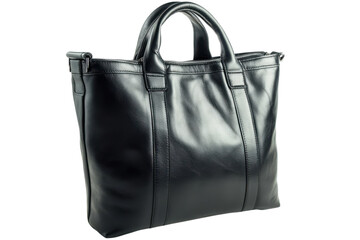 Sleek Black Leather Tote Bag Perfect for Everyday Use Versatile Carryall Fashionable Stylish Work
