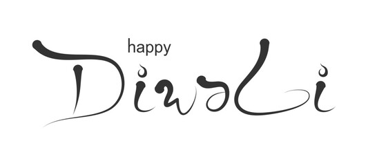 Happy Diwali writing vector design for Diwali celebration eps 2