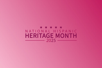 Modern Pink Hispanic Heritage Month 2025 Poster with Stars