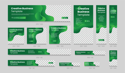 Abstract banner design web template set. Modern cover header background for website design, Social media cover or post, ads banner, flyer, invitation card. Horizontal header web banner template