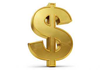 Obraz premium A Gilded Symbol of American Finance A 3D Render of a Gold Dollar Sign