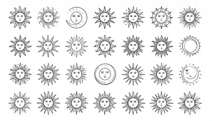 Celestial symbols collection