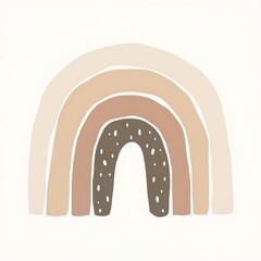 Minimalist Boho Rainbow in Soft Neutral Earth Tones