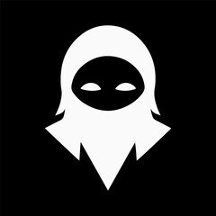 Minimalist Black Classical Figure Silhouette Logo – Elegant Timeless Vector Design

