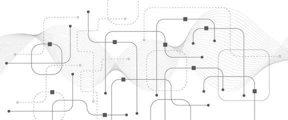 Abstract background with technology circuit board texture. Modern electronic motherboard texture. Creative idea for internet technology. Tech concept for header, web banner, website, presentation.