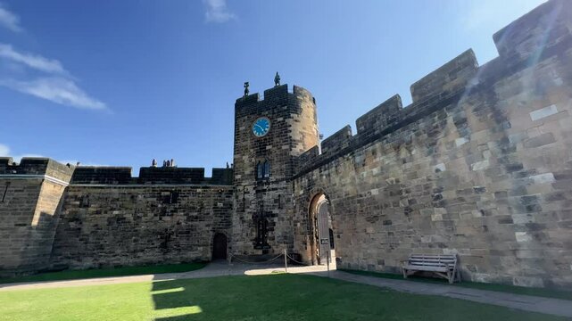 Alnwick Castle Corner Clock Tower