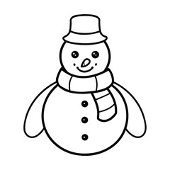 snowman on a white background