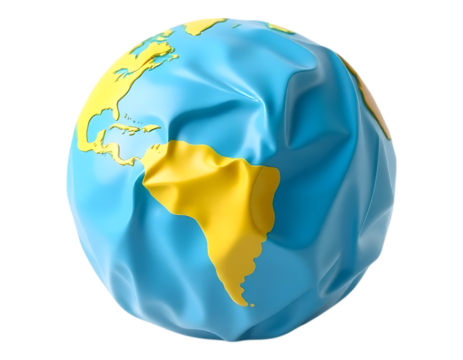 Deformed Earth Globe Climate Change Concept