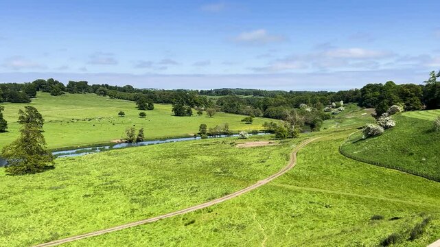 Meadow River Surrounding Alnwick Castle