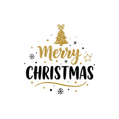 christmas and new year logo vector 