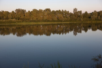 Ukraine Kyiv region autumn landscape with water