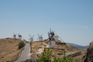 Historic Windmills on a Sunny Hilltop