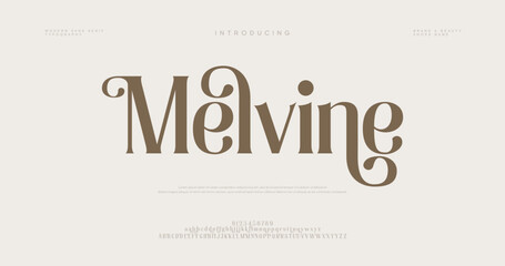 Melvine creative modern stylish calligraphy letter logo design