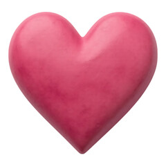 Pink Heart on Transparent Background