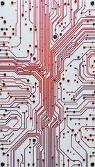 circuit board, futuristic technology, radiant style copy space: ample, white background,4k.