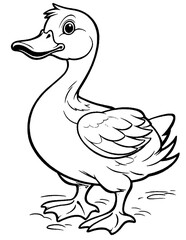 cute duck coloring pages