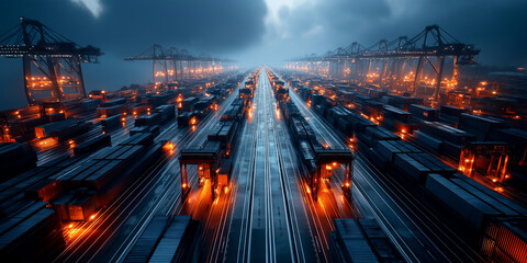 Impact of trade war on supply chain efficiency at port container terminals during tariff uncertainty