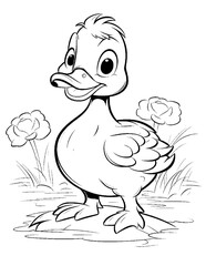 cute duck coloring pages