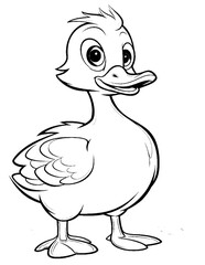cute duck coloring pages