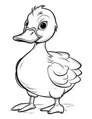cute duck coloring pages