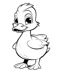 cute duck coloring pages