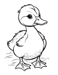 cute duck coloring pages