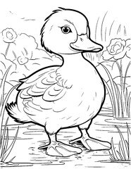 cute duck coloring pages