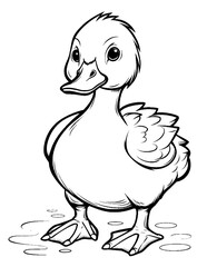 cute duck coloring pages