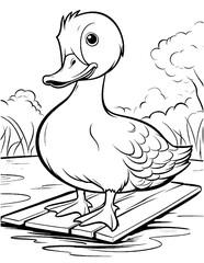 cute duck coloring pages